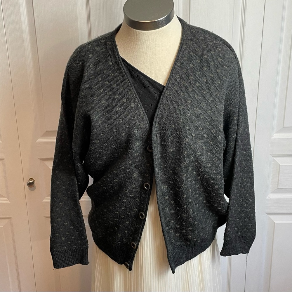 Printed Grandpa Cardigan ACRYLIC Cabincore